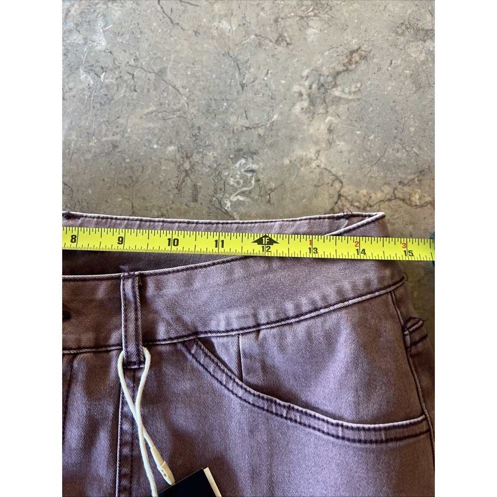 Flamingals Women's Purple Acid Wash Cargo Capri Sz Large - Picture 3 of 6